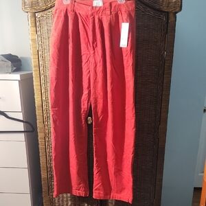 BDG Vibrant Red Corduroy Wide Leg Pants